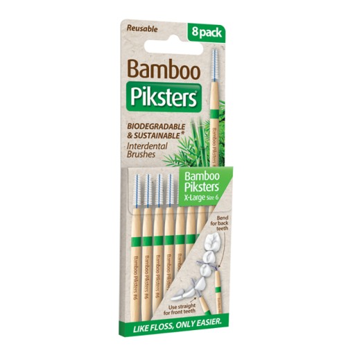 PIKSTERS Bamboo šťastie medzizubné 8 ks. veľkosť 6