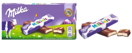 Milka Milminis tyčinky mliečnej čokolády 87,5g tyčinka s čokoládovou náplňou