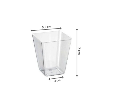 DEZERTNÉ NÁDOBKY Štvorcové 150ML 24 KS