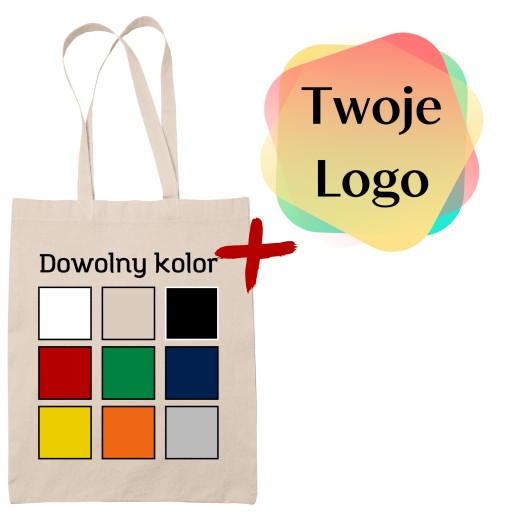 Taška + nažehľovacie 20 cm logo, vlastná potlač