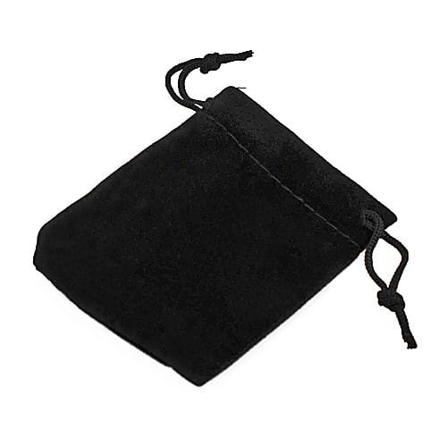 š25 Ozdobná zamatová taška 7x9cm - čierna