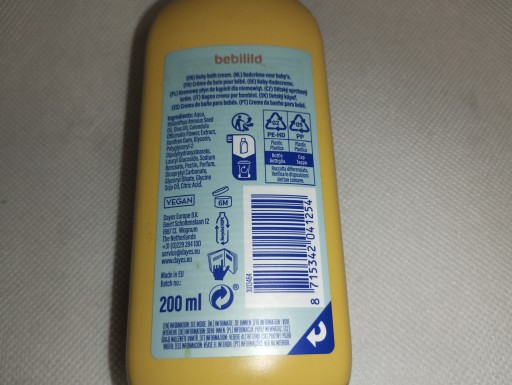 Krémové telové mlieko do kúpeľa, pre deti