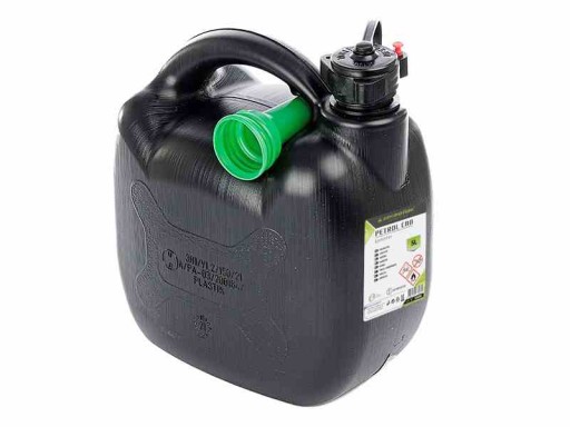 PLASTOVÁ KANISTRA PALIVA, 5L, OVÁLNY, ČIERNA