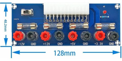 Počítačový napájací adaptér ATX modul XH-M229 s poistkami