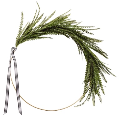 Kruhová obruč na ozdobu prijímanie Svadobné boho zlaté 25cm
