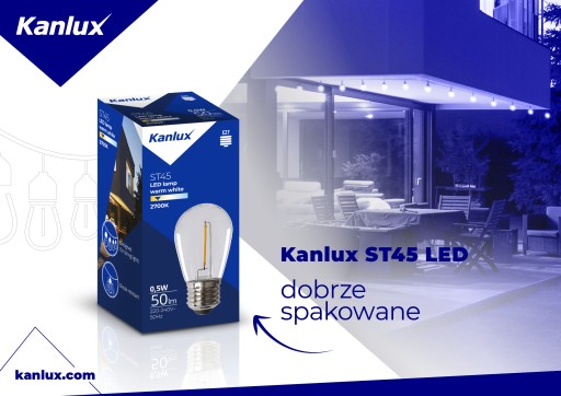 LED žiarovka ST45 FILAMENT girlandový svetelný zdroj A60 0,5W E27 50lm 4000K