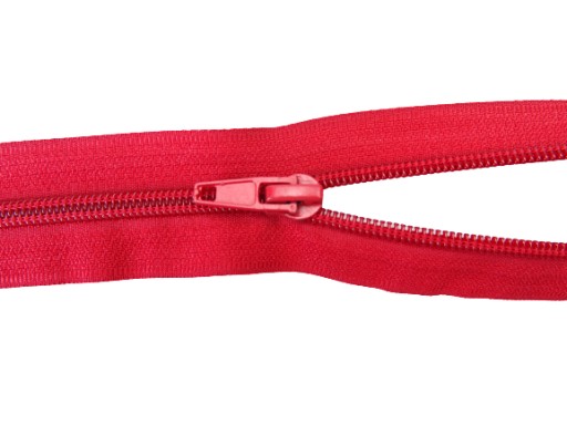 Zips samostatný ŠPIRÁLA 80cm ČERVENÁ