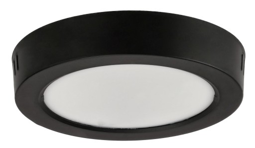 LED stropné svietidlo prisadené na povrch 12W 1200lm 4000K neutrálne čierne okrúhle
