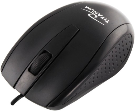 Optická drôtová myš Titanum 3D MARLIN TM110K, čierna