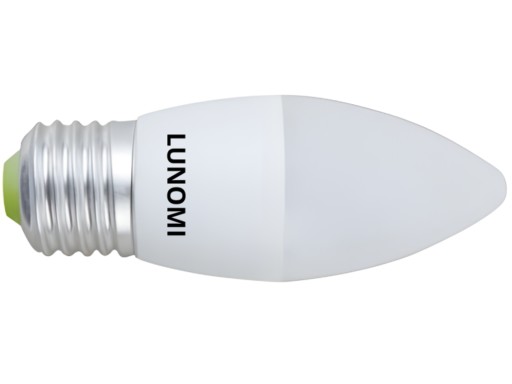 LED žiarovka na sviečku, neutrálna E27, 4W, C37