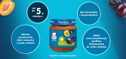 Gerber dezert Slivky po 4 mesiacoch 125g