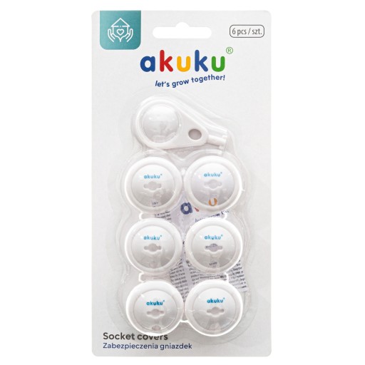 Akuku ochrana pre kontakty elektrických zásuviek, 6 kusov + kľúč