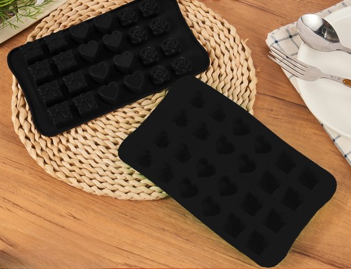 SILIKÓNOVÁ FORMA NA ČOKOLÁDY, PRALINE ĽAD, 3 V 1, 24 KOCIEK