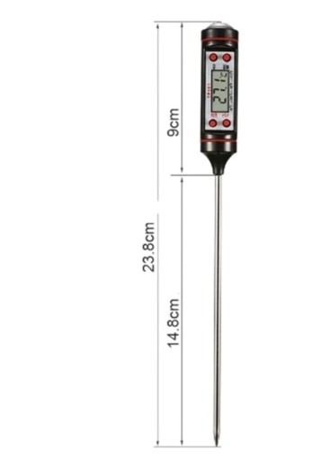 ELEKTRONICKÝ KUCHYŇSKÝ TEPLOMER LCD DISPLEJ MÄSOVÁ SONDA GRIL NA VÍNO
