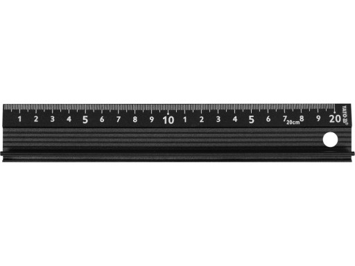 HLINÍKOVÉ PRAVIDLO S OCHRANNÝM PROFILOM A RÚČKOU 20CM YATO