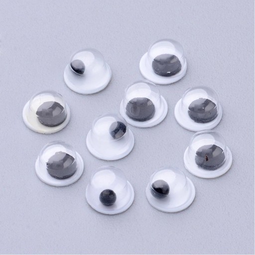 POHYBLIVÉ OČI NA DEKORÁCIU 5x2,5mm 100 ks