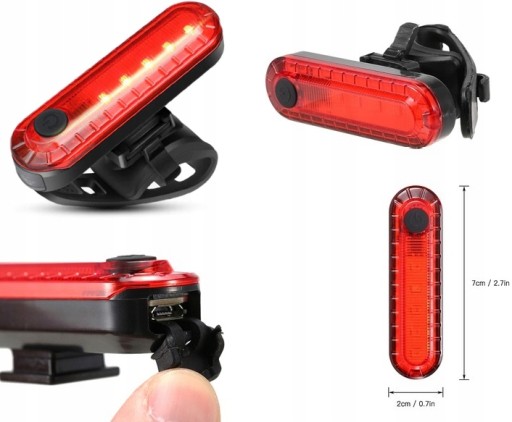 LED BIKE SVETLO PREDNÉ ZADNÉ BICYKLE SADA USB Osvetlenie batérie