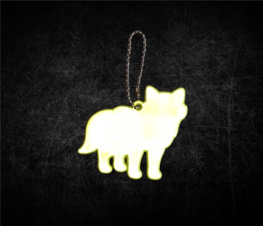 REFLEXNÝ PRÍvesok GADGET KĽÚČENKA S REŤAZKOU REFLEXNÝ PRÍvesok WOLF