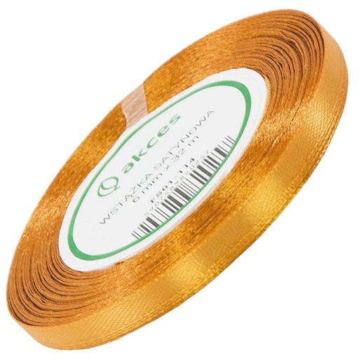 STUHA žltá SATÉNOVÁ stuha 6mm - 32m