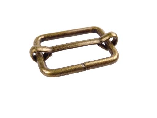 Koženkový regulátor 30 / 20 / 3 mm staré zlato 1 ks