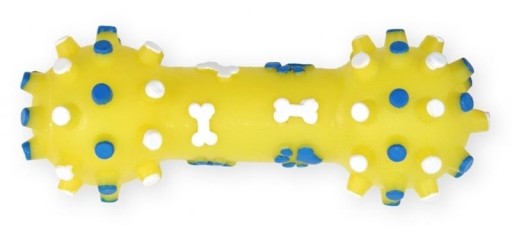 Hračka s kosťou pre psa činka píska a čistí zuby 12 cm