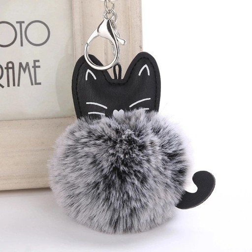 Prívesok na kľúče Mačka Prívesok na kľúče Kitten Soft Pompom