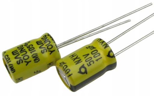 Elektrolytický kondenzátor 100uF/50V LOW ESR SamYoung NXH (2 ks) /0070-2