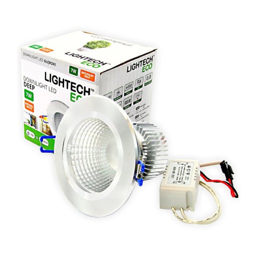 Stropné svietidlo, zapustený LED panel DOWNLIGHT 7W