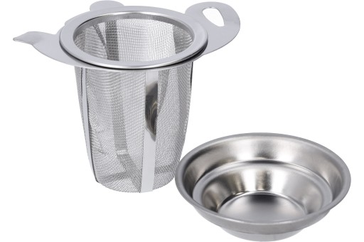 Nálevník na čaj, bylinky, káva, oceľové sitko