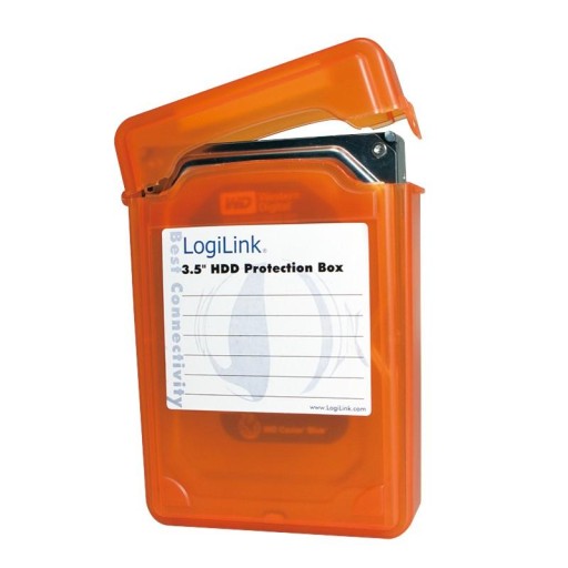Ochranný box na 3,5 palcový HDD, oranžový