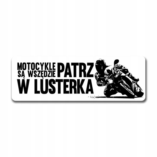 Motorky sú všade - biela nálepka