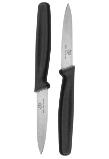 KUCHYŇSKÝ NÔŽ PRIAMY ČIERNY OSTRÝ ČEPEL ÚŽITKOVÉHO NOŽE 8 cm