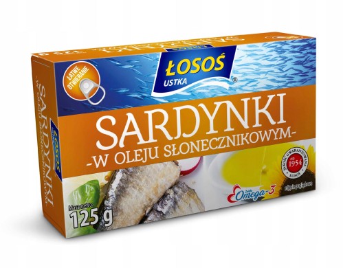 SARDINKY V SLNEČNICOVOM OLEJI 125g LOSOS USTKA