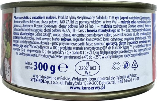 Pikantný makrelový šalát 300g