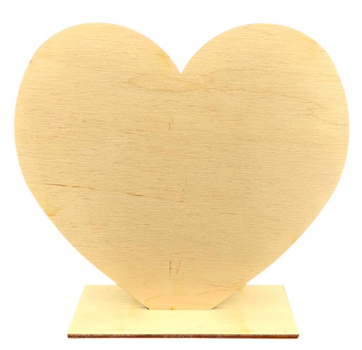 DREVENÉ SRDCE SRDCE NA STOJANKU DECOUPAGE DARČEK NA VALENTÍNA 14CM