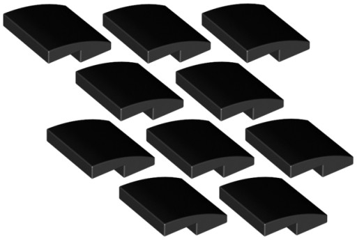 LEGO Bevel Rounded 2x2 čierna 15068/6053077 x10
