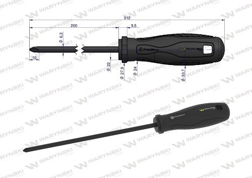 PH2 200 mm skrutkovač Waryński 25 rokov