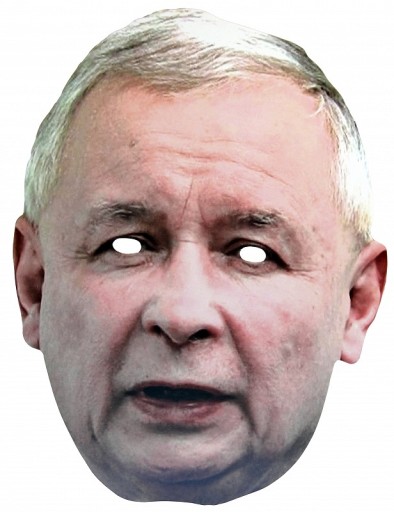 Papierová maska extra gadget JAROSŁAW KACZYŃSKI prevlek prezidenta