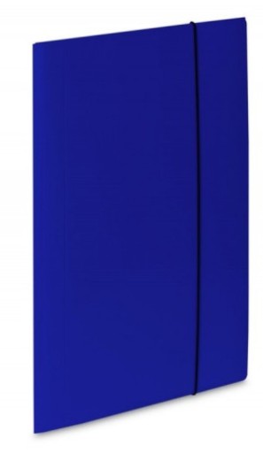 A4 zakladač s gumičkou, modrý, 380g, silný lak. Vaupe