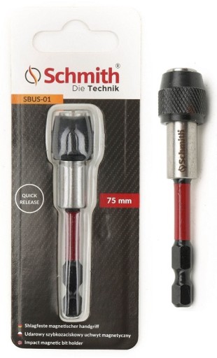 DRŽIAK BITOV RÝCHLOUPÍNACÍ NÁRAZOVÝ SAMOUPÍNAČ 75mm SCHMITH