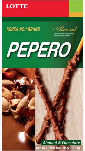 Pepero Sticks Mandle and Chocolate 36g - Lotte