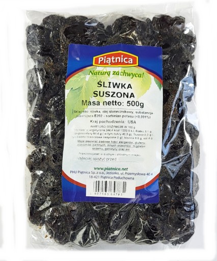SUŠENÉ SLIVKY 500g PIATNICA SUŠENÉ SLIVKY PREMIUM