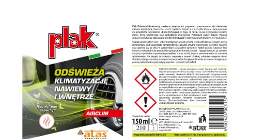 PLAK AIR CLIM ODSTRAŇOVAČ KLIMATIZÁCIE MINT
