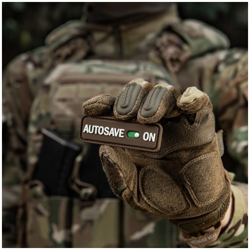 Autosave nášivka so znakom PVC Coyote M-Tac