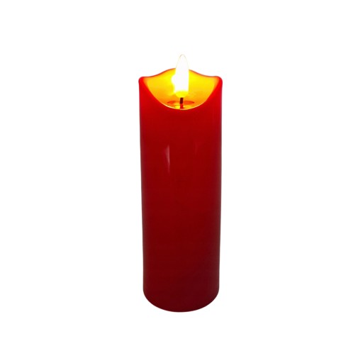 SVIEČKA VALCOVÁ LED STOLOVÁ SVIEČKA ČERVENÁ 15 CM SVIEČKA LED NA BATÉRIU