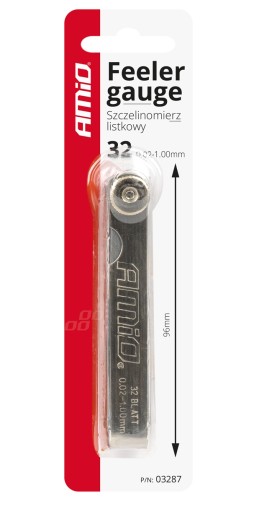 AMiO BLAP FEELER GAUGE 32 ČEPELÍ ROZSAH MERANIA 0,02-1 mm