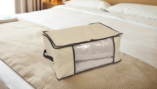 ORGANIZÉR NÁKRYT NÁDOBA NA POSTELIENINU PRIKRÝVAČKA 45X30X20cm. 25L