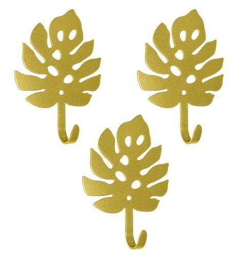 Vešiakový držiak na oblečenie, kľúče, monstera list