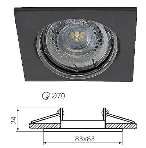 Kanlux Stropný LED pohyblivý držiak halogénovej lampy Alor GU10 10W Čierny