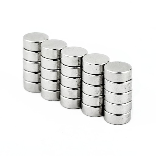 NEODYMOVÝ MAGNET BOČNÉHO PRIEMERU VALCE 6x2,5 N38 SADA 20 ks